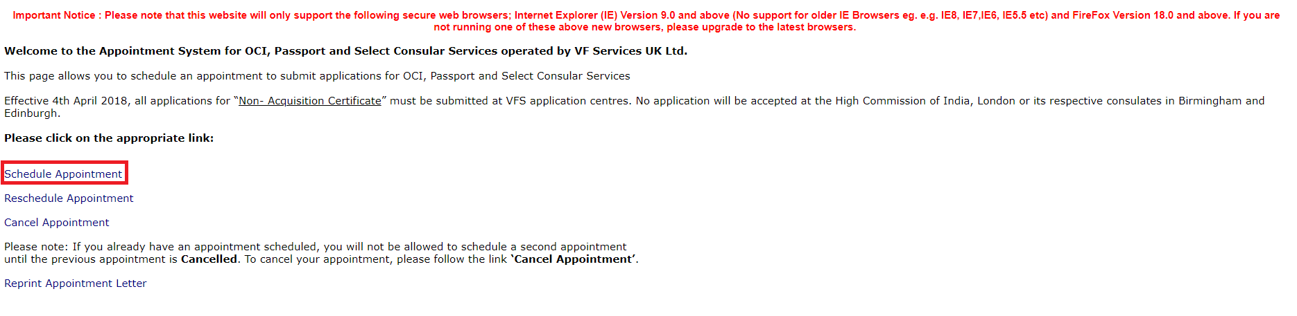 indian passport surrender appointment